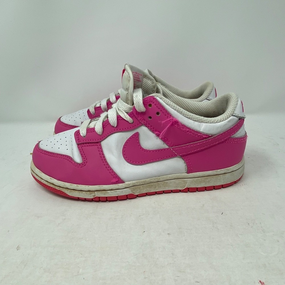 Nike Dunk Low GS Kids Sneakers Pink Leather FB9108-102 US 2.5Y